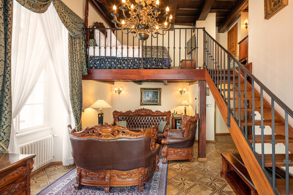 Double room with a double bed, Junior Suite, Hotel U Prince, Prague Center